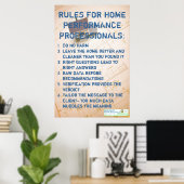 Regeln für Zuhause-Leistungspersonal Poster (Heimbüro)