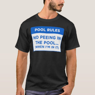 Regeln im Pool-Word-Design kein Pech T-Shirt