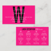 Regeln nach dem Abrufen von Wimpernverlängerungen Visitenkarte (Vorne/Hinten)