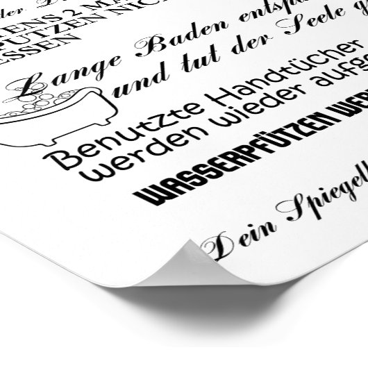 regeln - regeln fürs poster (Ecke)