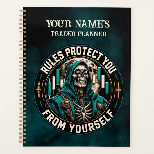 Regeln schützen dich vor dir selbst Teal Smoke Rea Planer (Vorderseite)