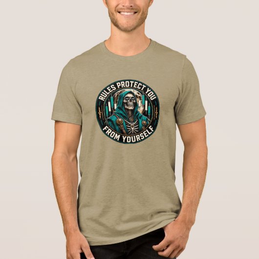 Regeln schützen Sie vor sich selbst Tri-Blend Shirt (Vorderseite)