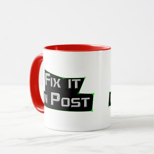 "Regeln Sie es im Posten" VFX Tasse (Vorderseite Links)