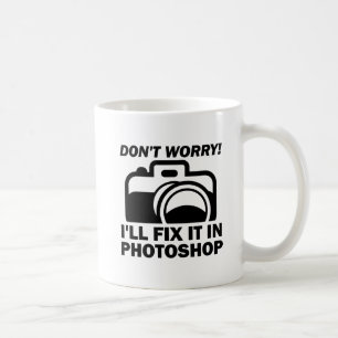 Regeln Sie es in Photoshop lustiger Tasse