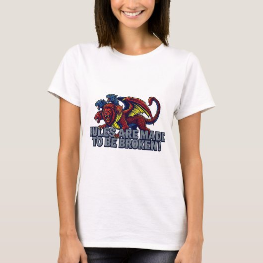 Regeln sind dazu da, gebrochen zu werden Multi-Hea T-Shirt (Vorderseite)