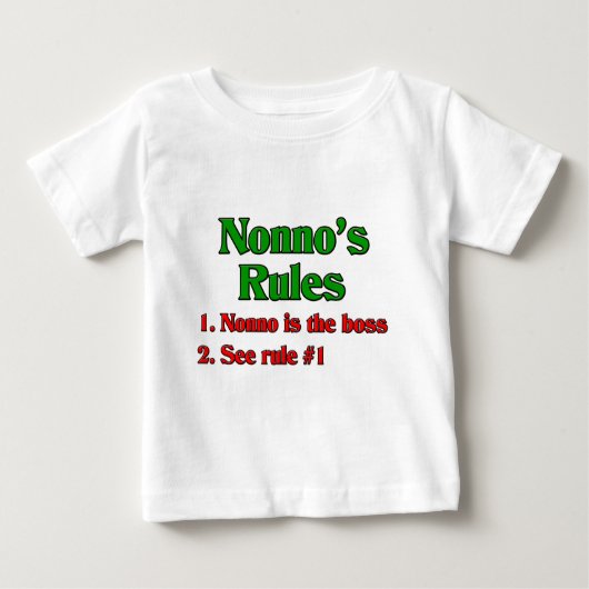 Regeln von Nonno (italienischer Großvater) Baby T-shirt (Vorderseite)