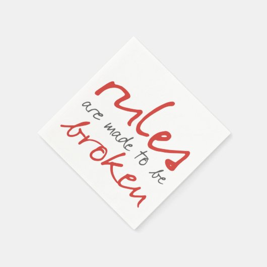 Regeln werden als gebrochener Cocktail Napkin gema Serviette (Ecke)