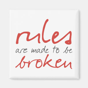 Regeln werden als gebrochener Text dargestellt Magnet