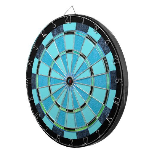 Regelung für aquamarine schwarze Combo-Stacks Dartscheibe (Vorderseite rechts)