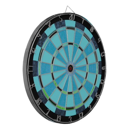 Regelung für aquamarine schwarze Combo-Stacks Dartscheibe (Vorderseite Links)