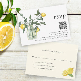 Regelungen für Sommerlemonen und QR-Code RSVP Karte