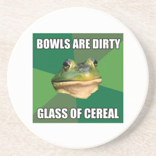 Regelwidriges Junggeselle-Frosch-Glas Getreide Getränkeuntersetzer