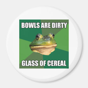 Regelwidriges Junggeselle-Frosch-Glas Getreide Magnet