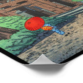 Regen am Enryakuji Temple Asano Takeji shin hanga Poster (Ecke)