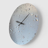 Regen am Fenster Große Wanduhr (Winkel)