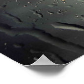 Regen am Fenster Poster (Ecke)