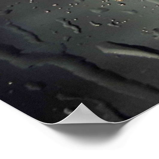 Regen am Fenster Poster (Ecke)