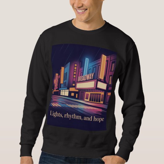 Regen auf Broadway New York City Sweatshirt (Vorderseite)