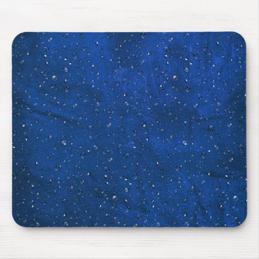 Regen auf dem Blue Leather Mouse Pad Mousepad (Vorne)