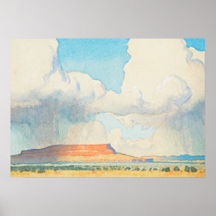 Regen auf dem Mesa, 1945 von Maynard Dixon Poster