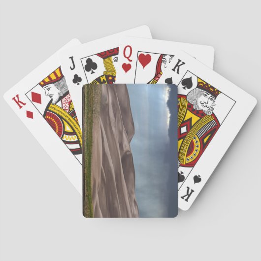 Regen auf den großen Sanddünen Spielkarten (Rückseite)