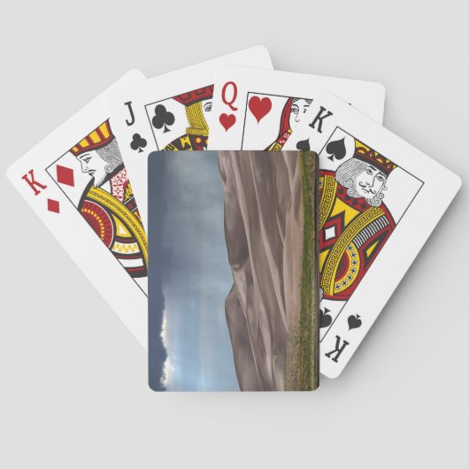 Regen auf den großen Sanddünen Spielkarten (Rückseite)