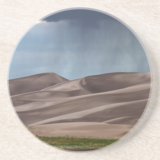 Regen auf den großen Sanddünen Untersetzer (Vorne)