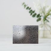 Regen auf einem Fenster Visitenkarte (Stehend Vorderseite)