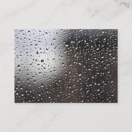 Regen auf einem Fenster Visitenkarte (Vorderseite)