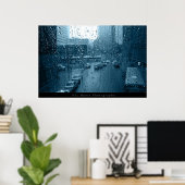 Regen auf Fenster Poster (Heimbüro)