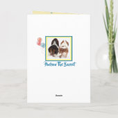 Regen auf lustigem Jagdhund der Karte (Rückseite)