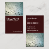 Regen auf meinem Fenster - Dunkelbraun Visitenkarte (Vorne/Hinten)