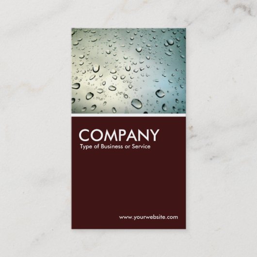 Regen auf meinem Fenster - Dunkelbraun Visitenkarte (Vorderseite)