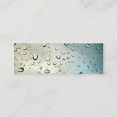 Regen auf meinem Fenster Mini Visitenkarte (Rückseite)