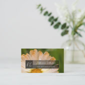 Regen auf orangefarbenem Rechteck Visitenkarte (Stehend Vorderseite)