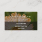 Regen auf orangefarbenem Rechteck Visitenkarte (Rückseite)