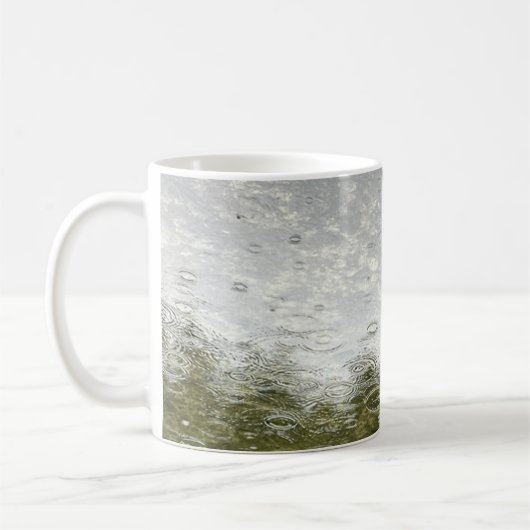 Regen auf Teich Kaffeetasse (Links)