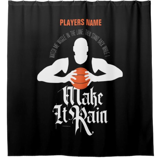 Regen (Basketball) Duschvorhang (Vorderseite)