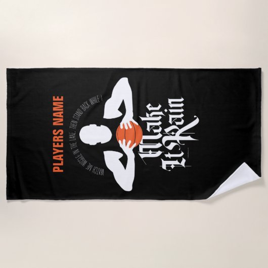 Regen (Basketball) Strandhandtuch (Vorderseite)