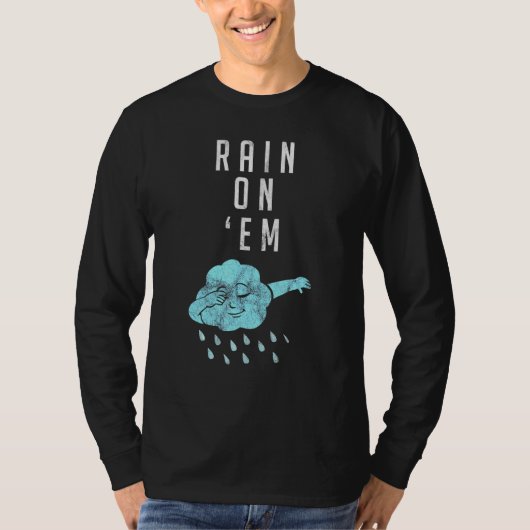Regen bei der Meteorologie des Meteorologen im Wet T-Shirt (Vorderseite)