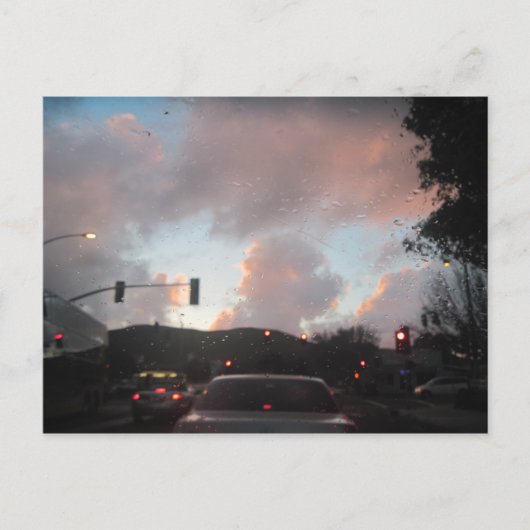 Regen bei Sonnenuntergang in San Luis Obispo, CA Postkarte (Vorderseite)