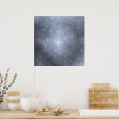 Regen bewölkt stürmischen Himmel. Grau und Blau. Poster (Küche)