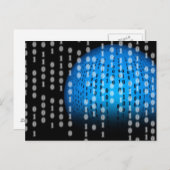 Regen Binary Postkarte (Vorne/Hinten)