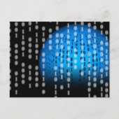 Regen Binary Postkarte (Vorderseite)