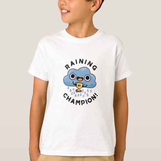 Regen Champ Funny Weather Rain Cloud Puff T-Shirt (Vorderseite)
