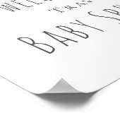 Regen Cloud Baby Boy Duschzeichen Poster (Ecke)