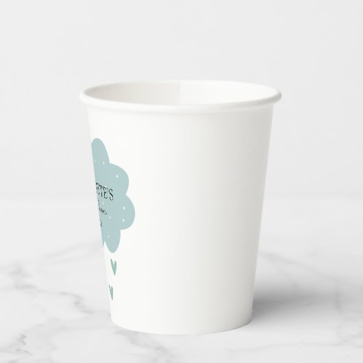 Regen Cloud Baby Dusche Blue Pappbecher (Links)