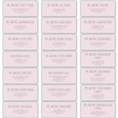 Regen Cloud Pink Baby Showadressen Labels (Vorderseite)