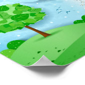 Regen der Blume Poster (Ecke)