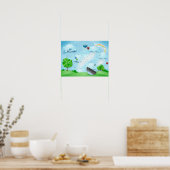 Regen der Blume Poster (Küche)